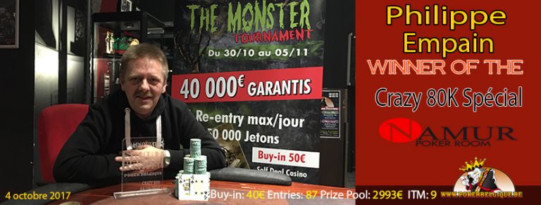 Gros succès du crazy 80K et début main event