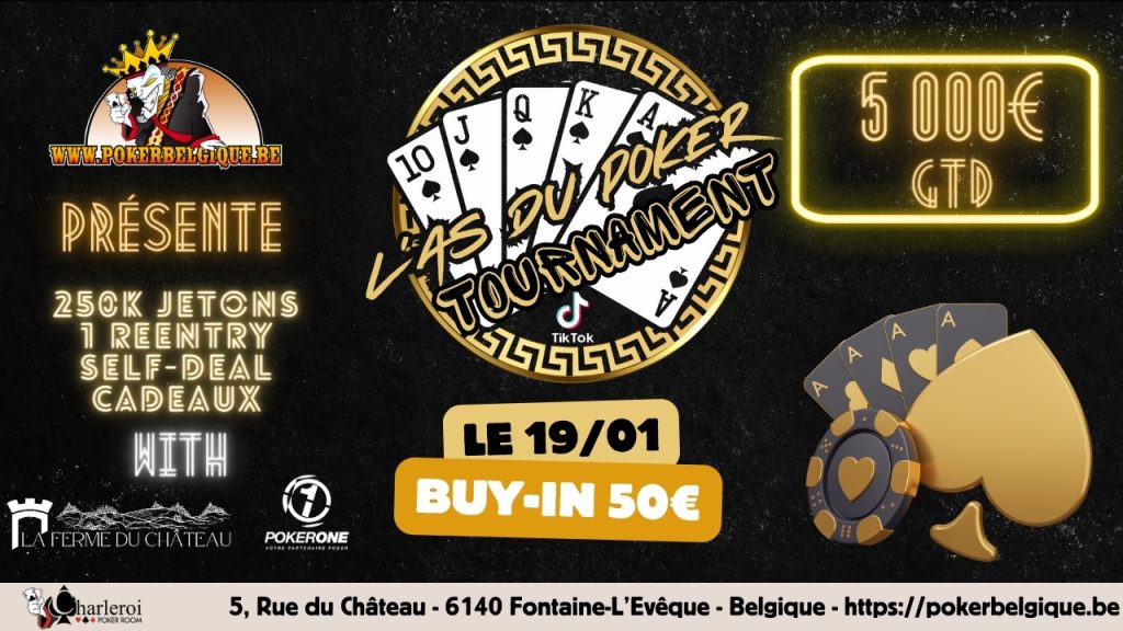 Ouverture de 20 places supplémentaires pour l'As du Poker Tournament de ce soir! Nous insistons pour que vous vous gariez sur le parking 2 ! [A LIRE]