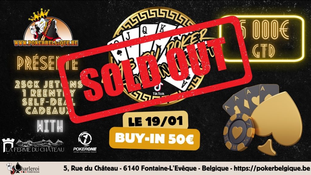 L'As du Poker Tournament du 19/01 est sold-out! Et donc quelques conseils pour vendredi...