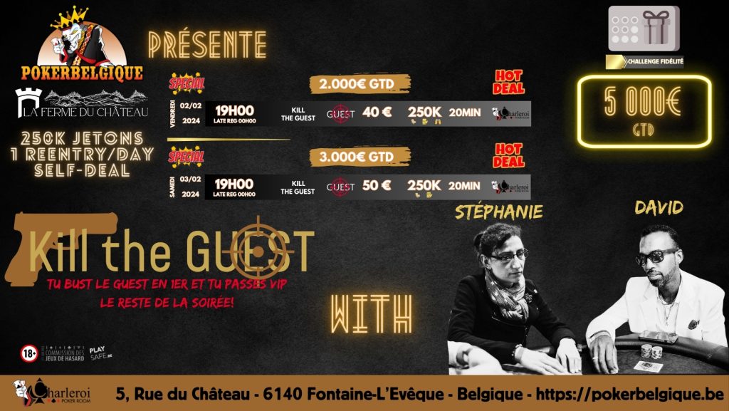 Ce samedi 03/02 à Poker Belgique