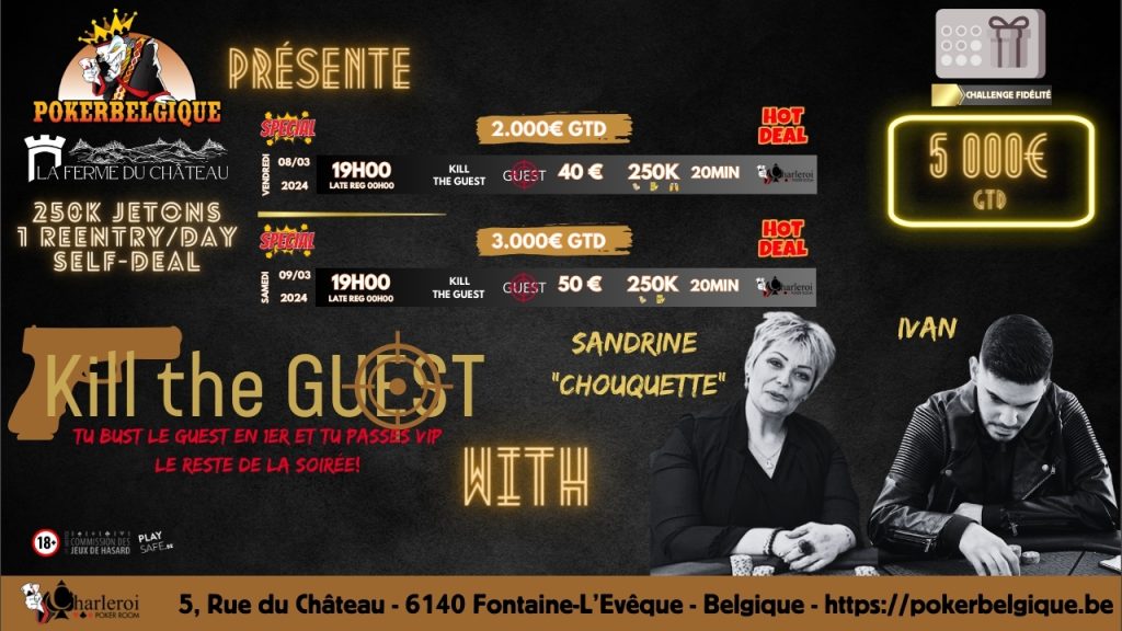 Demain, c'est vendredi et qui dit vendredi à PB Charleroi dit Kill the Guest! On reçoit Sandrine 